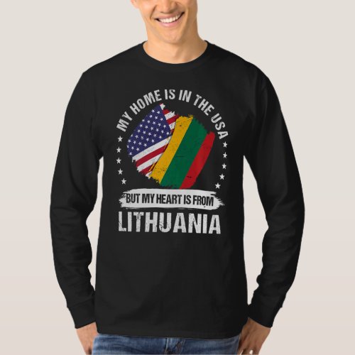 American Patriot Lithuania Flag American Lithuania T_Shirt