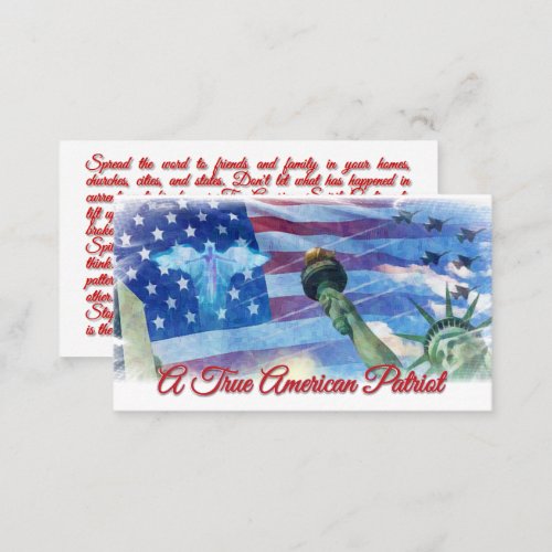 American Patriot Message Card