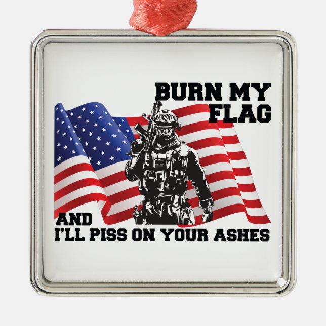 American Patriot  Metal Ornament (Front)