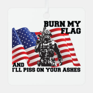 American Patriot Metal Ornament