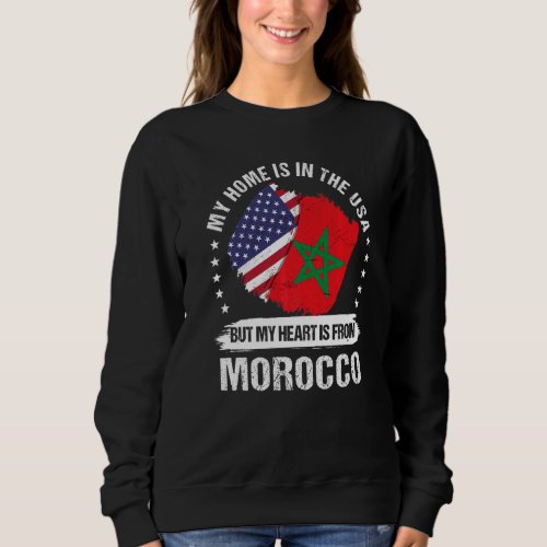 American Patriot Morocco Flag American Morocco Roo Sweatshirt