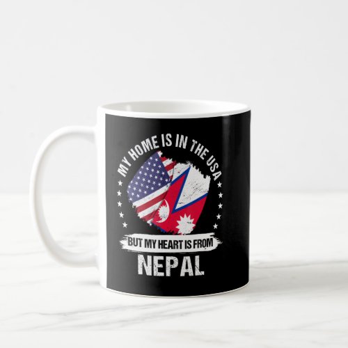 American Patriot Nepal Flag American Nepalese Root Coffee Mug