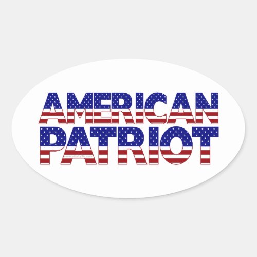 American Patriot Oval Sticker