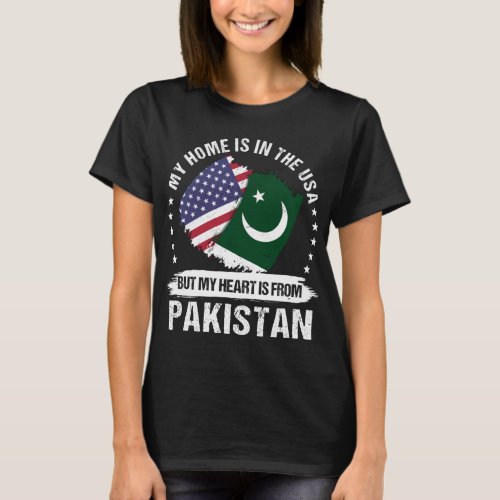 American Patriot Pakistan Flag Pakistani Roots T_Shirt