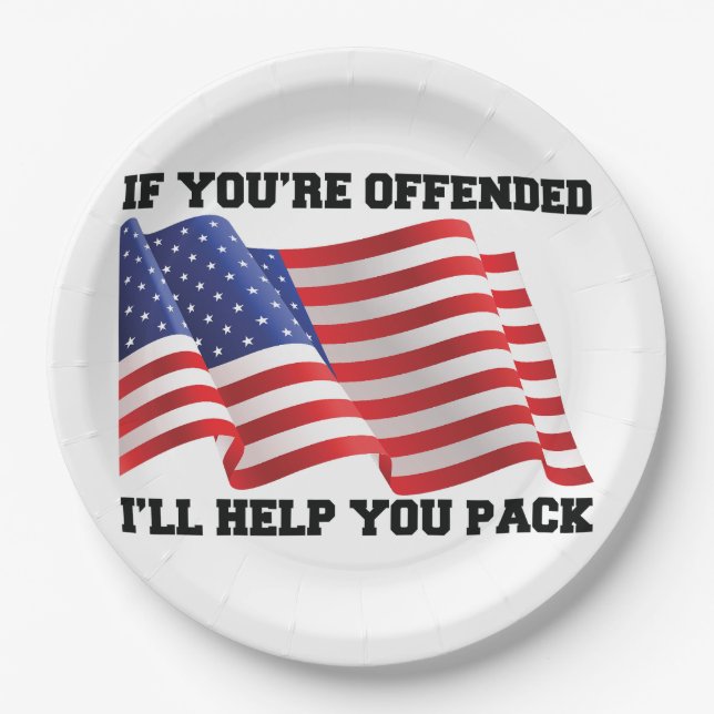 American patriot  paper plates (Front)