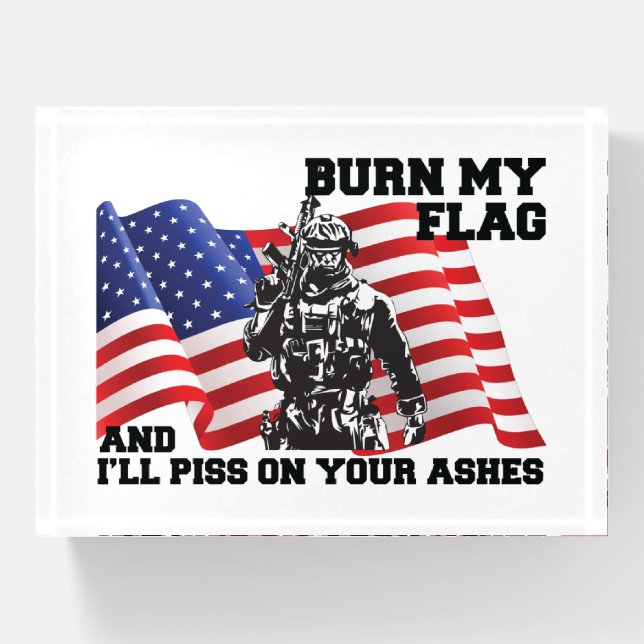 American Patriot  Paperweight (Front)