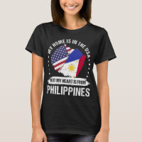 American Patriot Phillipines Flag Filipino Roots T-Shirt