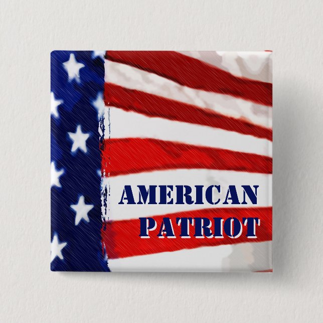 American Patriot Pinback Button (Front)