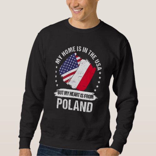 American Patriot Poland Flag American Polish Roots Sweatshirt
