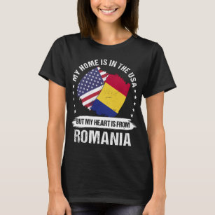American Patriot Romania Flag Romanian Roots T-Shirt