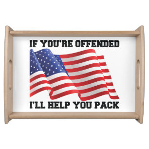 American patriot  serving tray