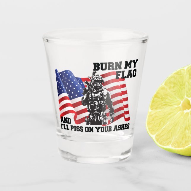 American Patriot  Shot Glass (Front)