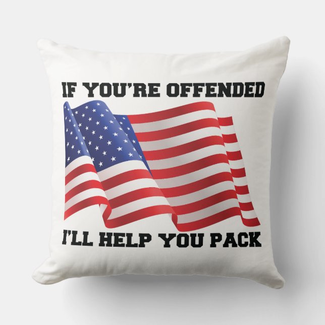 American patriot throw pillow (Front)