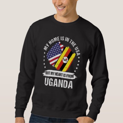 American Patriot Uganda Flag American Ugandan Root Sweatshirt