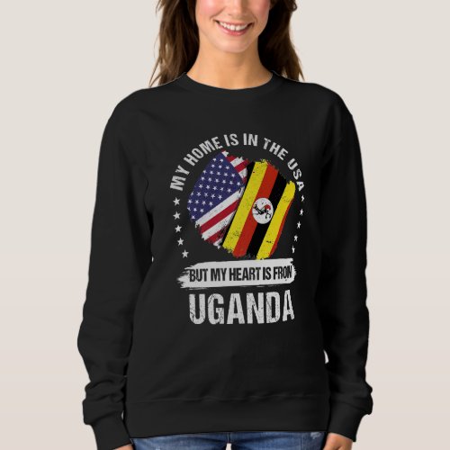 American Patriot Uganda Flag American Ugandan Root Sweatshirt