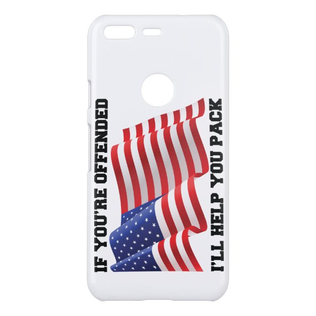 American patriot  uncommon google pixel case (Back)