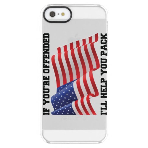 American patriot clear iPhone SE55s case