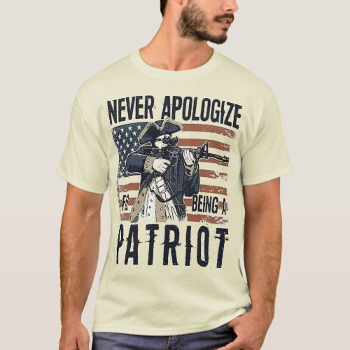 American Patriot USA Pro 2A AR_15 Rifle graphic T_Shirt