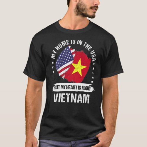 American Patriot Vietnam Flag American Vietnamese  T_Shirt