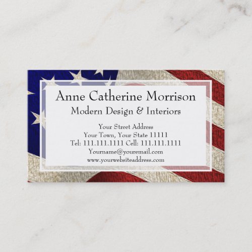 American Patriot Vintage Stars and Stripes US Flag Business Card