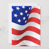 American Patriot Vintage Stars and Stripes US Flag Invitation (Back)