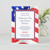 American Patriot Vintage Stars and Stripes US Flag Invitation (Standing Front)