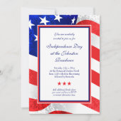 American Patriot Vintage Stars and Stripes US Flag Invitation (Front)