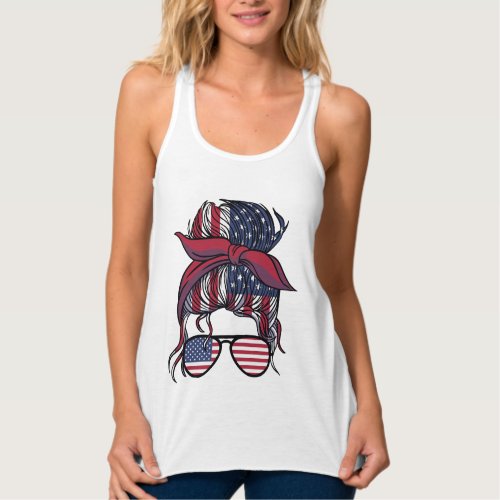American patriotic accessories design tank top