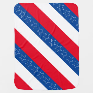 American patriotic baby blanket