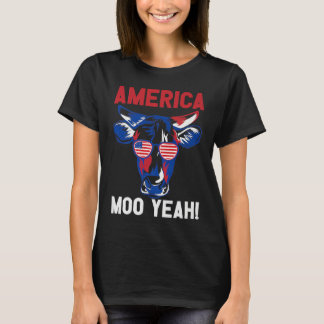 American Patriotic Decoration Moo Yeah Premium T-Shirt