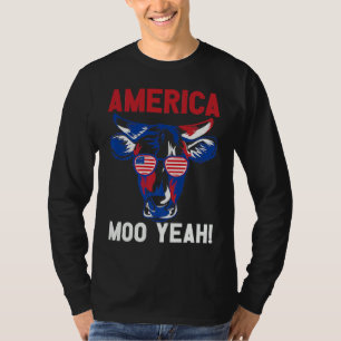 American Patriotic Decoration Moo Yeah Premium T-Shirt