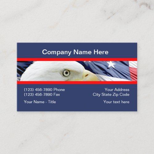 American Patriotic Design Business Card