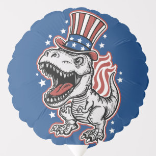 American Patriotic Dinosaur Balloon