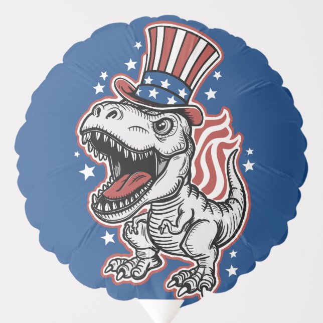 American Patriotic Dinosaur Balloon (Front)