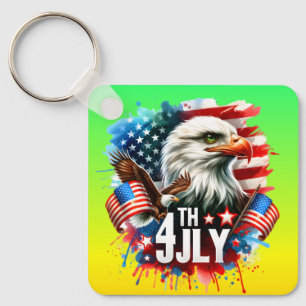 American Patriotic Eagle Sublimation-61905 Keychain