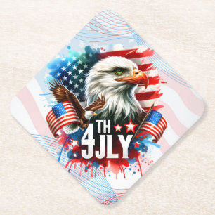 American Patriotic Eagle Sublimation-61905 Paper Coaster