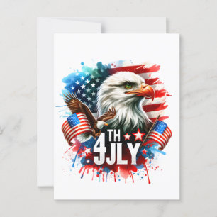 American Patriotic Eagle Sublimation-61905 Postcard