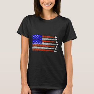 American patriotic fighter jets usa flag 4th of T-Shirt