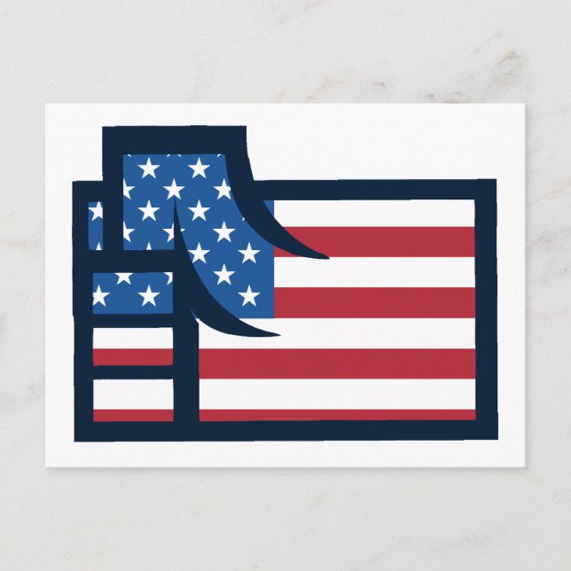 American Patriotic Fist Postcard (Front)