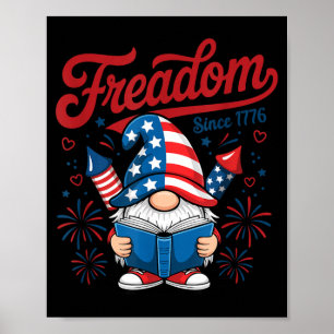 American Patriotic Gnome 1776 Freadom Firework Poster