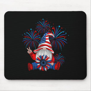 American Patriotic Gnome Usa Independence Day 4th  Mouse Pad
