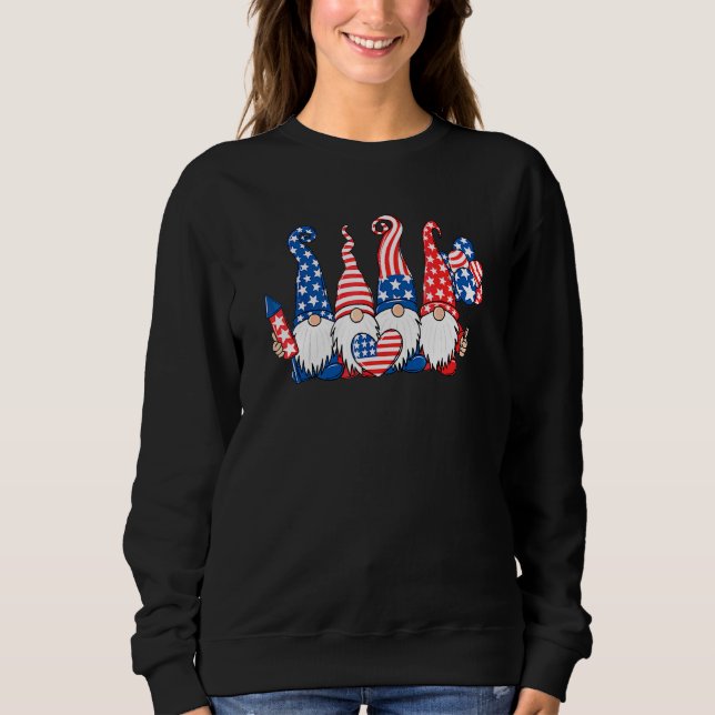 American Patriotic Gnomes Usa Independence Day 4th Sweatshirt (Front)