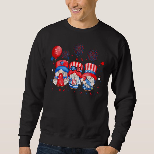 American Patriotic Gnomes USA Independence Day 4th Sweatshirt (Front)