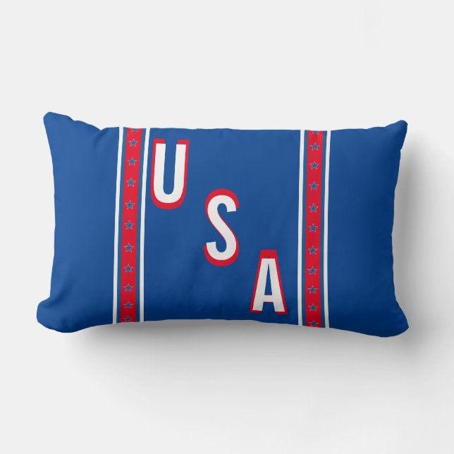American patriotic lumbar pillow (Front)