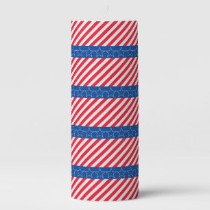 American patriotic pillar candle