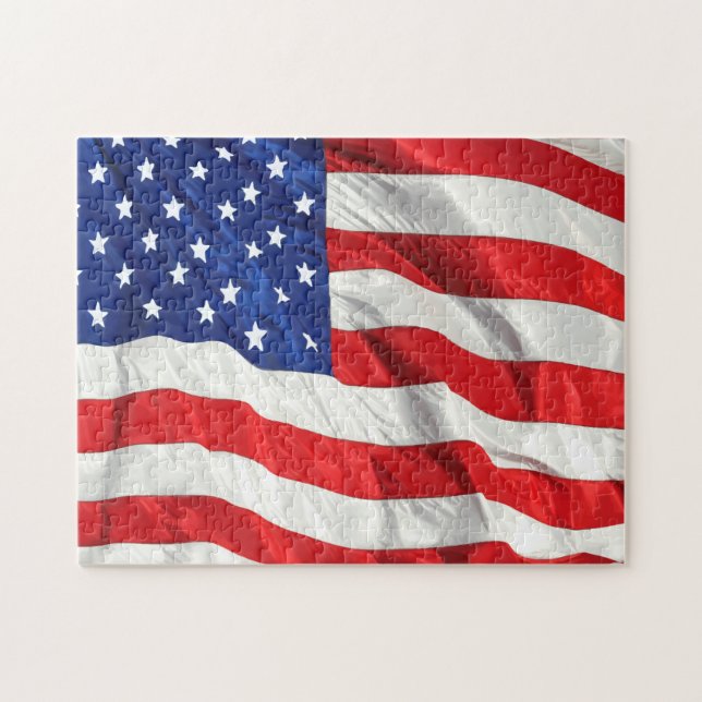American Patriotic Stars And Stripes Jigsaw Puzzle (Horizontal)