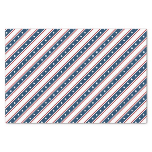 American Patriotic Stars and Stripes Pattern Tissue Paper