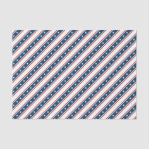 American Patriotic Stars and Stripes Pattern Tissue Paper