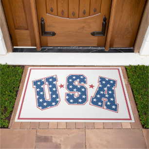 American Patriotic Stars USA Collegiate University Doormat
