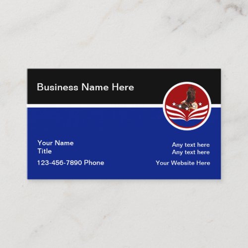 American Patriotic Theme Business Cards